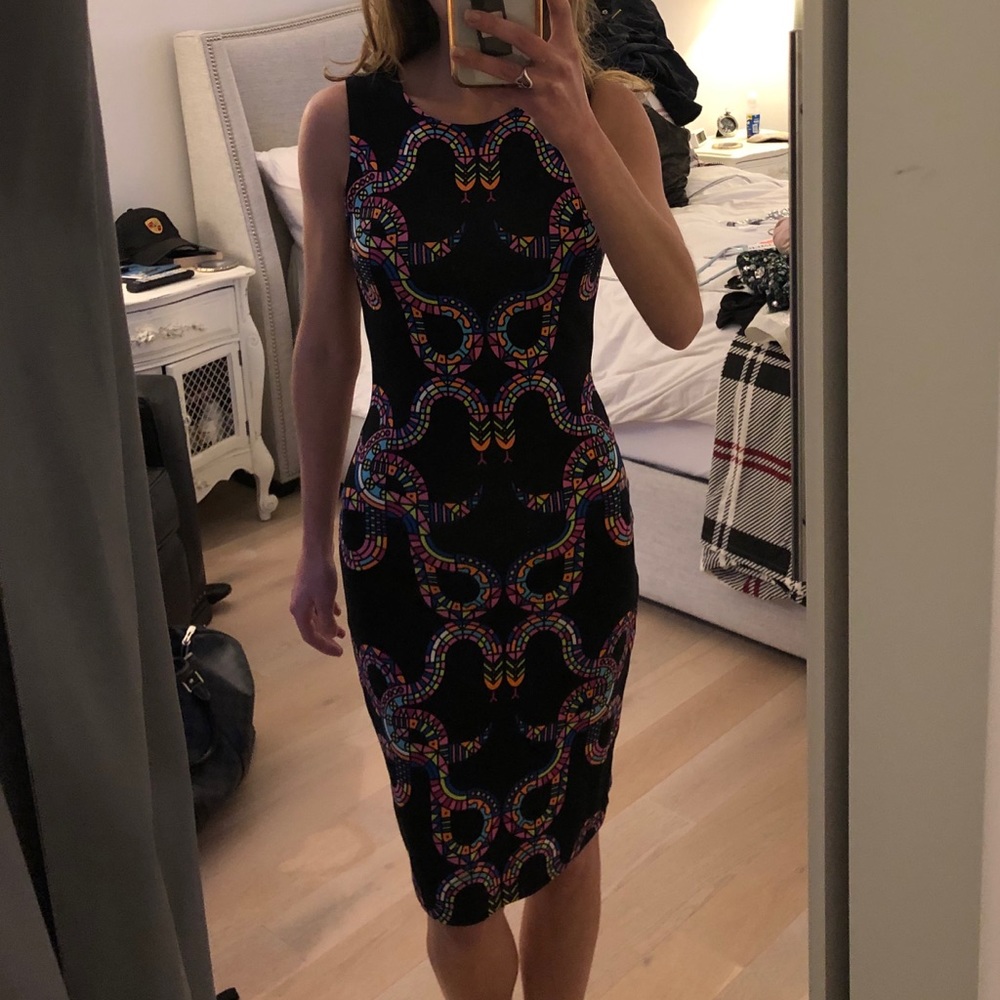 Fun Mara Hoffman Printed Black Dress - Picture 2 of 8